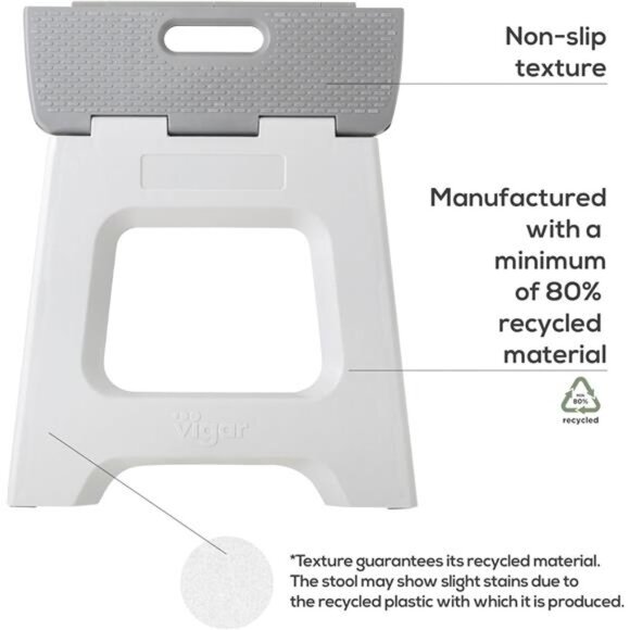 Compact Step Stool Foldable, 12-1/2-inch Step Stools for Adults up to 330 lbs - Picture 4 of 7